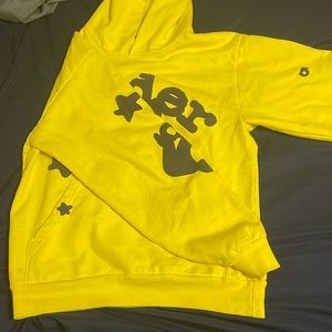 Yellow sp5der jacket,worn,